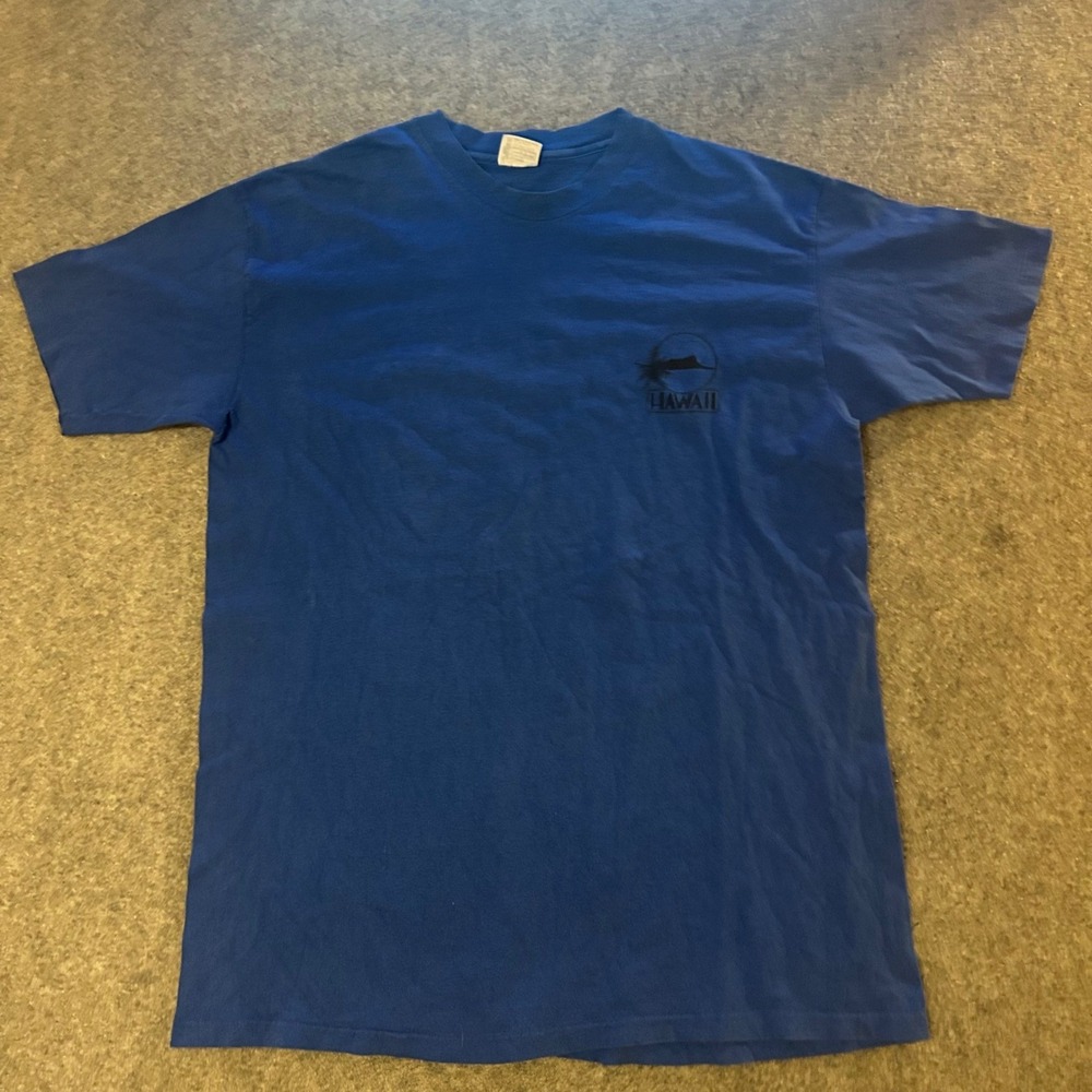 Vintage 80s 90s Hawaii Surf Beach Center Logo Single Stitch Graphic T Shirt XXL
